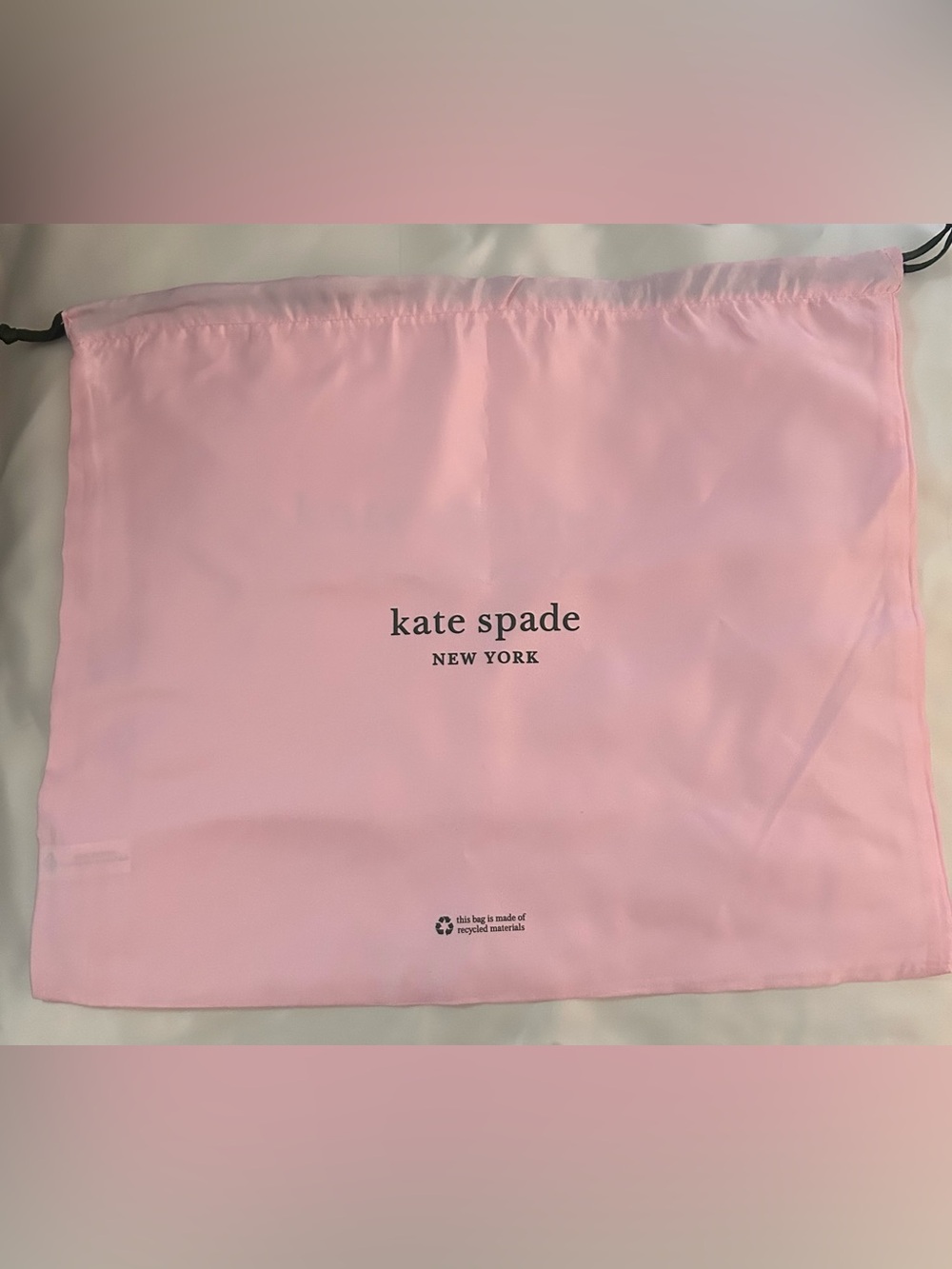 Kate Spade Pink Logo Drawstring Dust Bag
